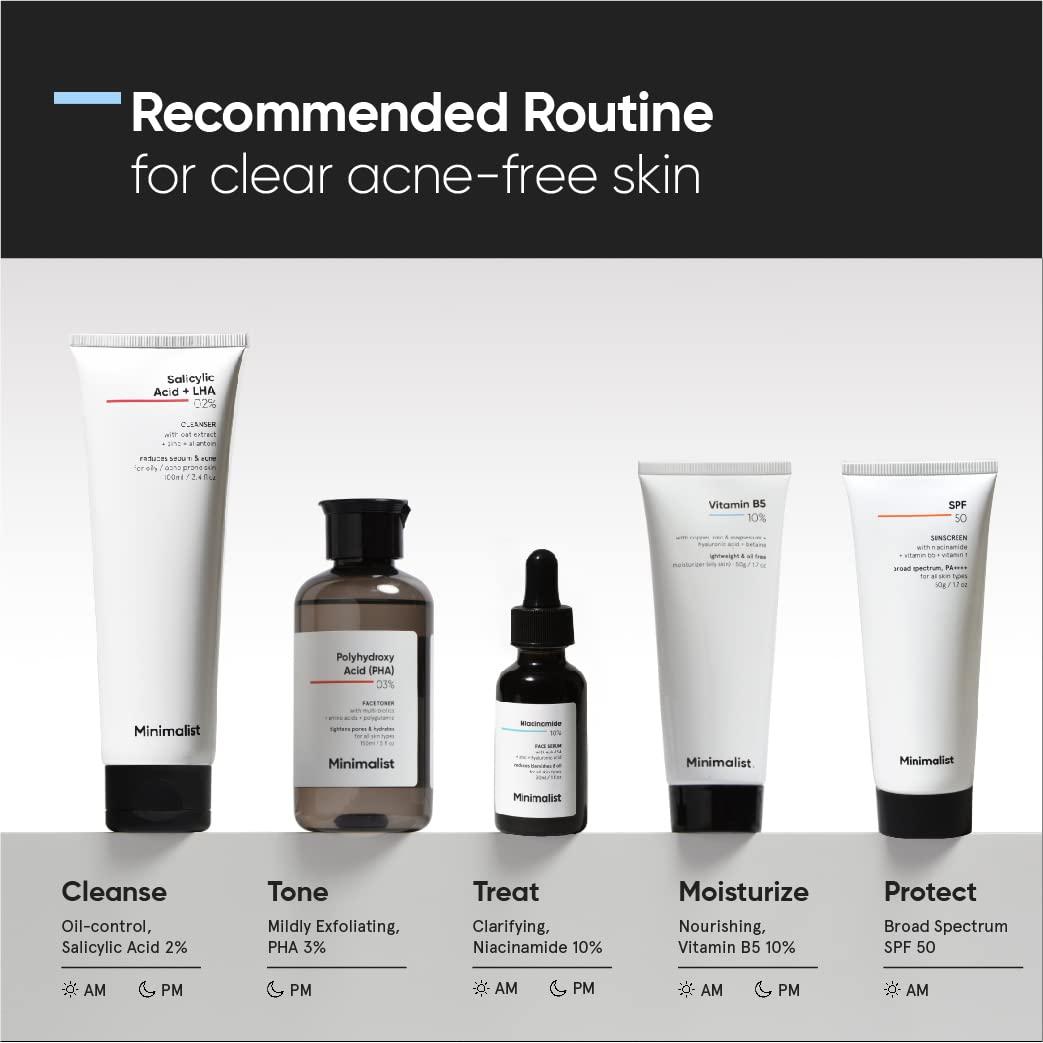 imageMinimalist 10 Vitamin B5 Face Moisturizer for Oily amp Acne Prone Skin Oil Free Fast Absorbing Lightweight Gel For Women amp Men 17 Oz 50 gm