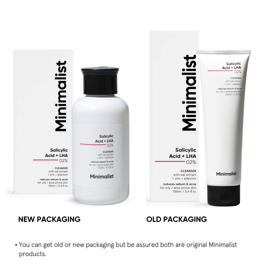 imageMinimalist 2 Salicylic Acid Face Wash for Oily Acne Prone Skin Anti Acne Face Wash With LHA amp Zinc Sulphate free Gentle BHA Liquid Exfoliant For Women amp Men 34 Fl Oz 100 ml