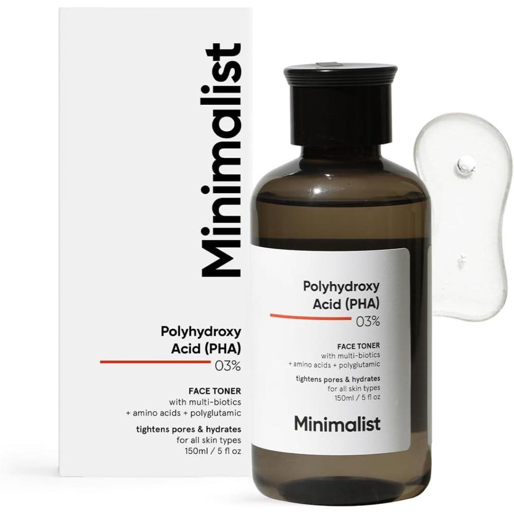 imageMinimalist 3 PHA Alcohol Free Hydrating Face Toner for Pore Tightening Mild Exfoliation pH Balancing amp Rebalancing Skin Microbiome for Women amp Men 5 Fl Oz 150 ml