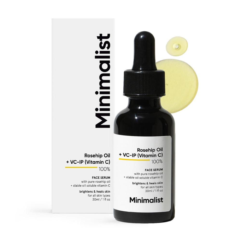 imageMinimalist Rosehip Oil with Vitamin C for Anti Aging amp Glowing Skin Fades Acne Marks amp Scars amp Reduces Photoaging Pure amp Cold Pressed For Women amp Men 1 Fl Oz 30 ml