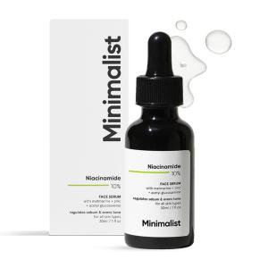 Minimalist 10% Niacinamide Serum for Acne Control & Oil Balancing with Zinc | Pore Minimizer for Face | Clears Acne Marks & Blemishes for Even Skin Tone | For Women & Men | 1 Fl Oz / 30 ml