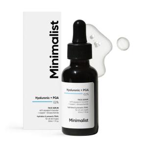 Minimalist 2% Hyaluronic Acid Serum for Face for Intense Hydration, Glow & Lesser Fine Lines | Helps with Skin Dryness & Elasticity | For Women & Men | For all Skin Types | 1 Fl Oz / 30 ml