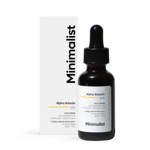 Minimalist Brightening and Anti Pigmentation Serum | Removes Acne Marks, Dark Spots & Blemishes | 2% Alpha Arbutin | Contains 4-n-Butylresorcinol(23x More Potent than Kojic Acid) | 1 Fl Oz/30 ml