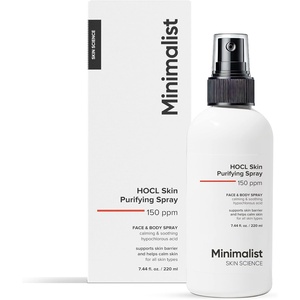 Minimalist Hypochlorous Acid Spray for Face & Body| Antimicorbial Face Spray for Acne, Eczema & Redness Relief | Reduces Irritation & Purifies Skin Post-Workout | 7.44 fl oz